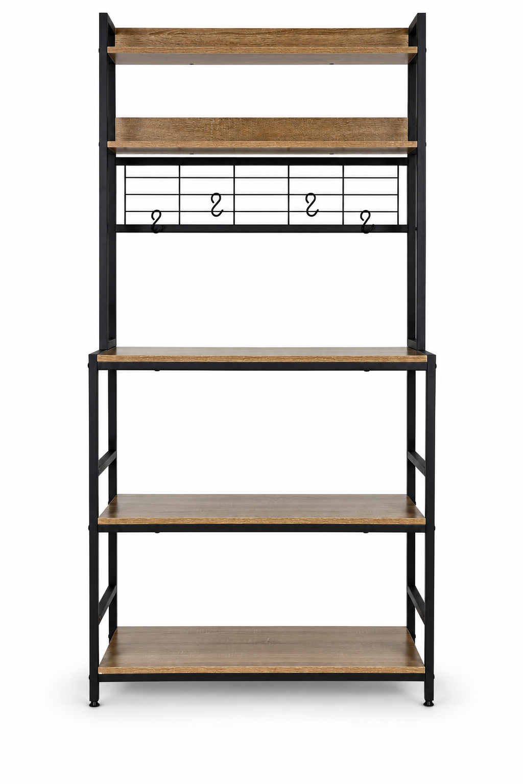 ModernHome Kitchen Shelf Rack 84 cm, 6 Tiers, with Hooks