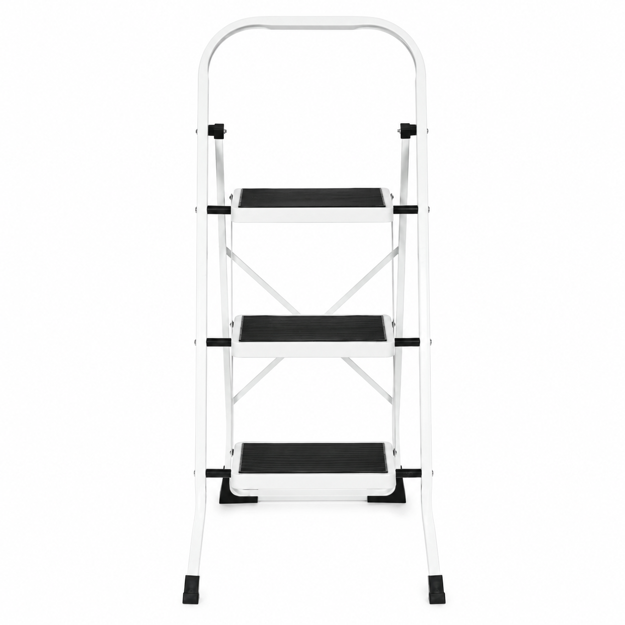 ModernHome 3-Step Folding Steel Ladder, Max 150 kg