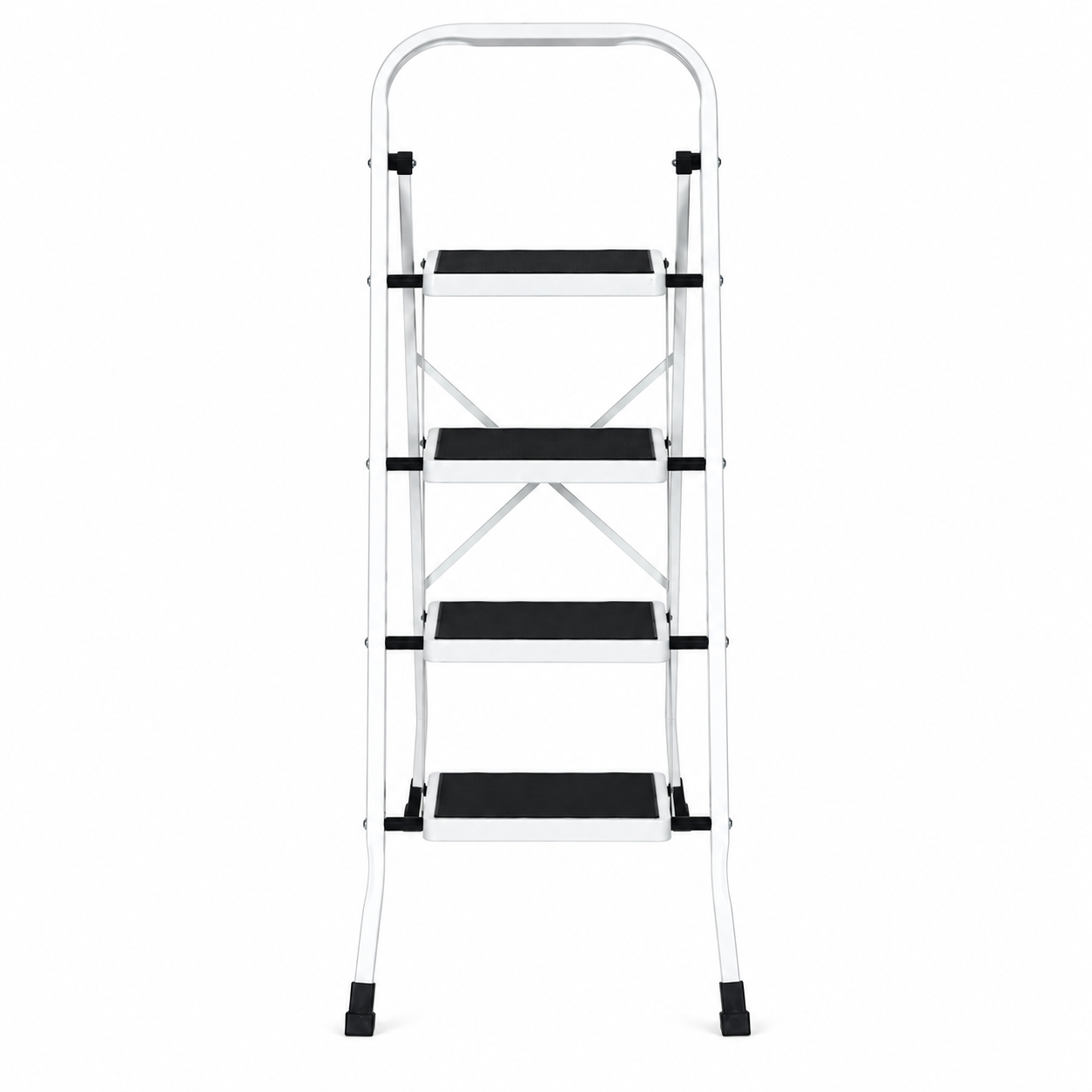 ModernHome 4-Step Folding Steel Ladder, Max 150 kg