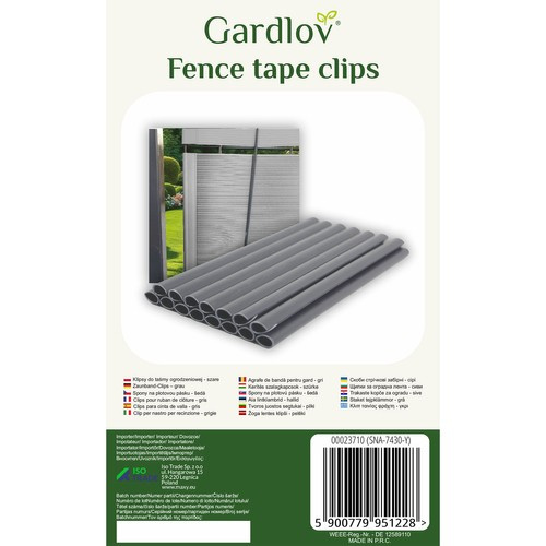 Gardlov Fence Tape Clips, 20 pcs, Grey