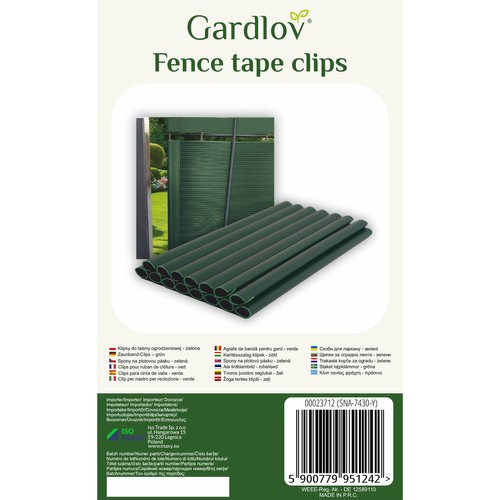 Gardlov Fence Tape Clips, 20 pcs, Green