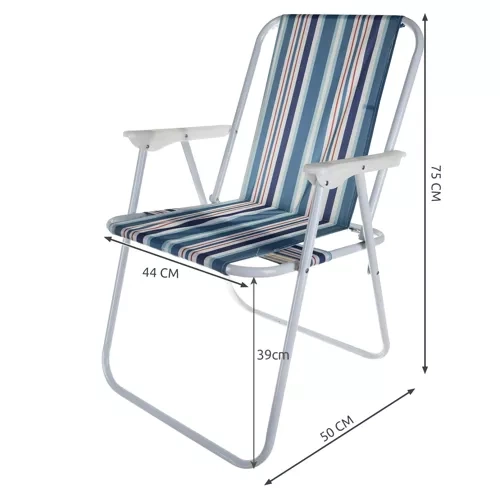 Trizand Bergamo Folding Camping Chair, Blue