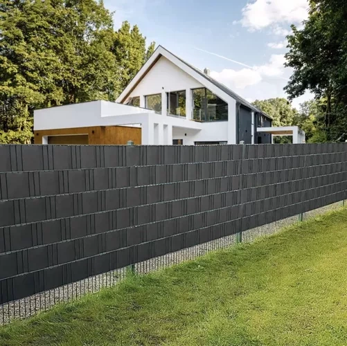 PVC Privacy Screen Strip for Balcony Terrace Garden Fence - 19cm x 35m and 450g/m², Anthracite