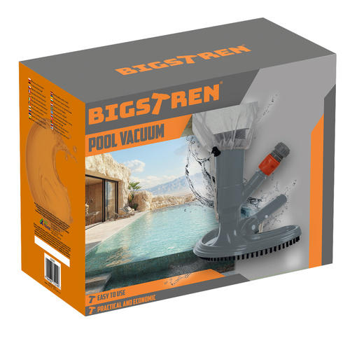Bigstren 00020931 Pool Bottom Vacuum Cleaner, Grey/Orange