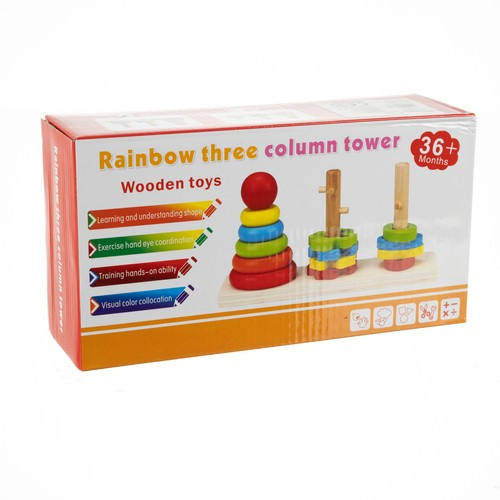 Kruzzel 19870 Wooden Sorter Toy for Kids, Multicolor