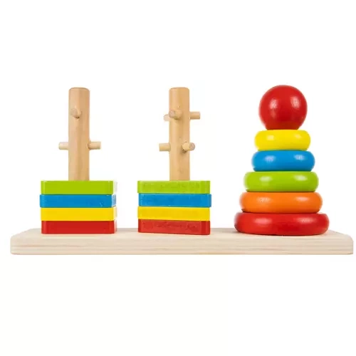 Kruzzel 19870 Wooden Sorter Toy for Kids, Multicolor