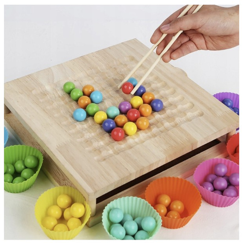 Kruzzel Wooden 2-in-1 Farm Toy Memory & Ball Sorting Game 22755 (3)