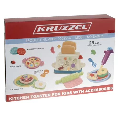 Creative Play Dough Set with Toaster and Pasta Maker Kruzzel 22561