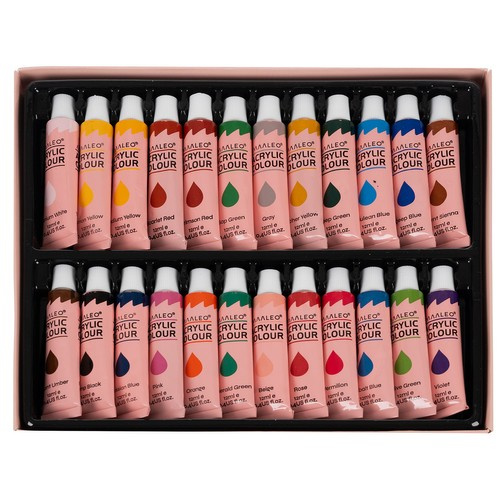 Maaleo Acrylic Paint Set, 24 pcs x 12 ml
