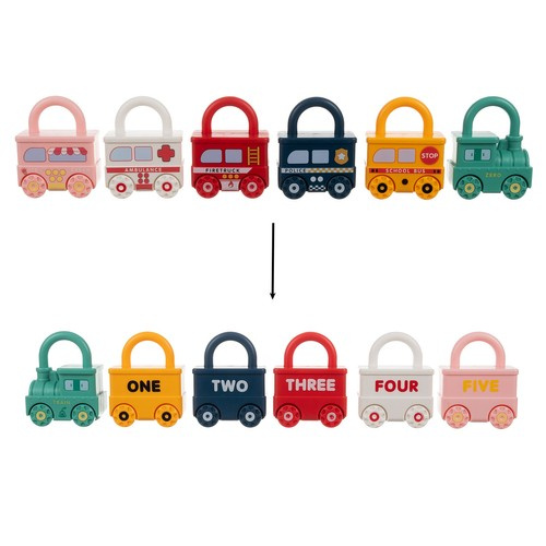 Educational Lock and Key Toy Cars for Toddlers 24712 (2)