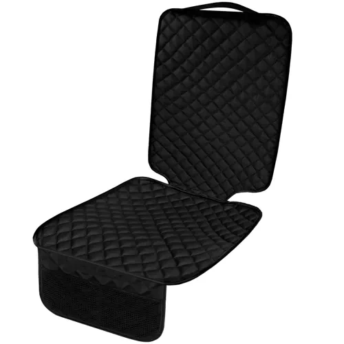 Quilted Car Seat Protector Mat with Organizer Pockets 24574