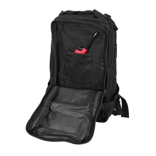 Small black military backpack