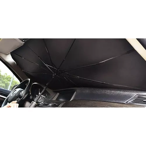 Xtrobb 00023771 Car Windshield Sunshade Umbrella, 132x76 cm, Black/Silver
