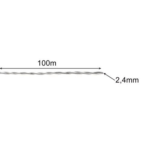 Bigstren 21073 Trimmer Line, Reinforced, Square, 2.4 mm x 100 m
