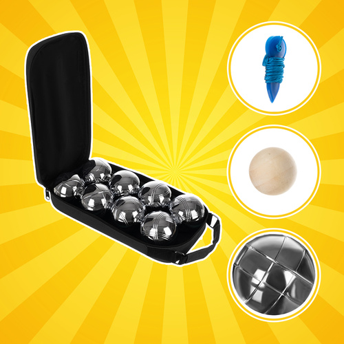Kruzzel 00022915 Petanque Boules Set (8 Balls + Case)