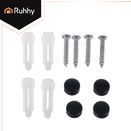 Ruhhy 23170 Bathroom Shelf Set, 2 pcs, Black