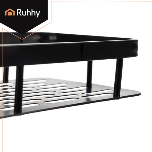 Ruhhy 23170 Bathroom Shelf Set, 2 pcs, Black