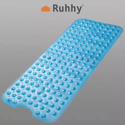 Ruhhy 23646 Anti-Slip Bath Mat, 100 x 40 cm, Blue