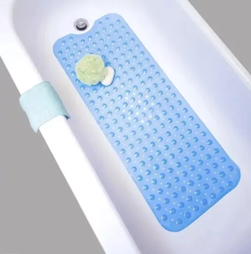 Ruhhy 23646 Anti-Slip Bath Mat, 100 x 40 cm, Blue