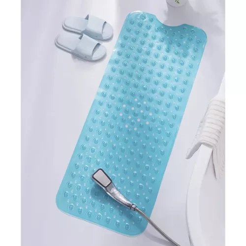 Ruhhy 23646 Anti-Slip Bath Mat, 100 x 40 cm, Blue