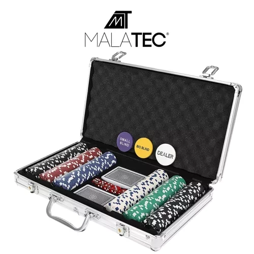 Poker Set 300 Chips in Aluminum Case HQ 23528