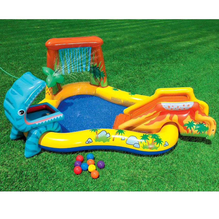 Intex 57444 Inflatable Water Play Center for Kids with Slide