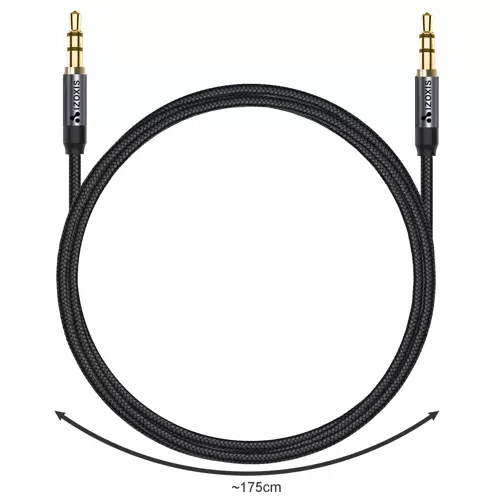 AUX Audio Vads 3.5mm ar Apzeltītiem Savienotājiem 175cm