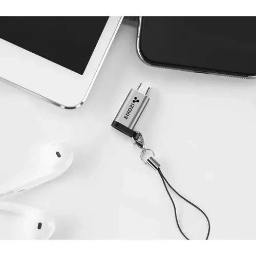 Izoxis USB-C to Micro USB 2.0 Adapter with Lanyard