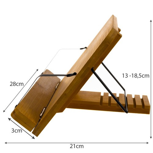 Malatec Bamboo Book and Tablet Stand