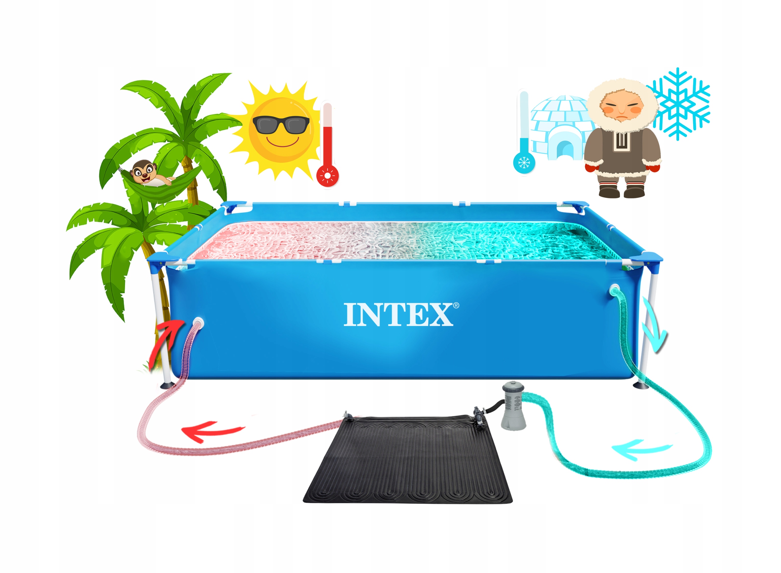 Intex 28685 Solar Pool Heating Mat, 120x120 cm
