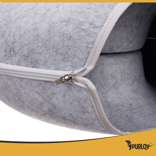Purlov Cat Bed Tunnel, Grey