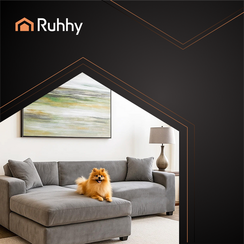 Ruhhy 190-230 cm Elastic Sofa Cover, Dark Grey