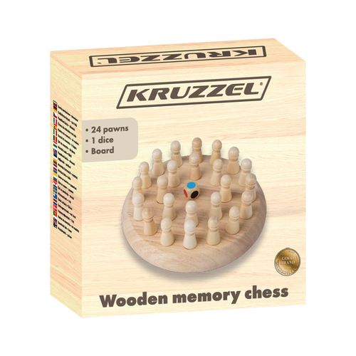 Kruzzel Wooden Memory Chess Game for Kids 26251