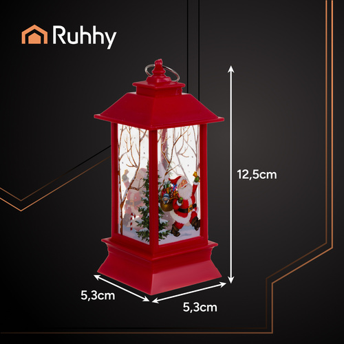 Christmas LED Lantern with Flameless Candle Ruhhy 26752, Red (0)