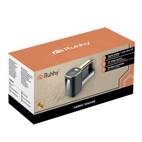 Cordless Fabric Shaver Ruhhy 26642 with LCD Display, Black (0)