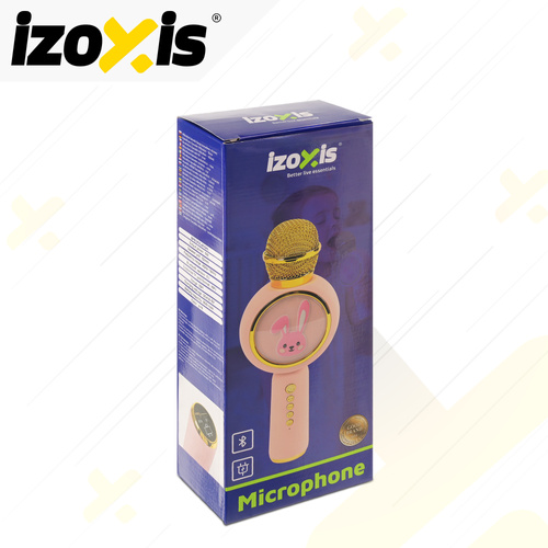 Izoxis 27048 Children's Wireless Karaoke Microphone with Bluetooth and Speaker, Pink (0)
