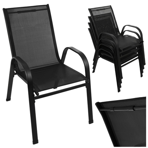 Gardlov Outdoor Garden Chair Set 4 Pcs, Black (0)