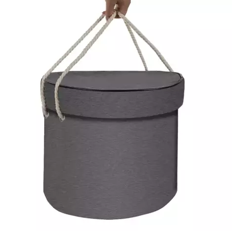 Kruzzel Basket for Toys with a Built-in Rug 135 cm, Gray