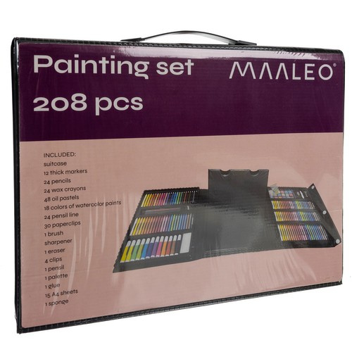 Painting kit in a suitcase - 208 pieces