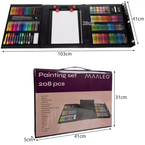 Painting kit in a suitcase - 208 pieces