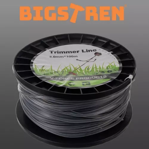 Bigstren Reinforced Trimmer Line, Square, 3mm x 100m
