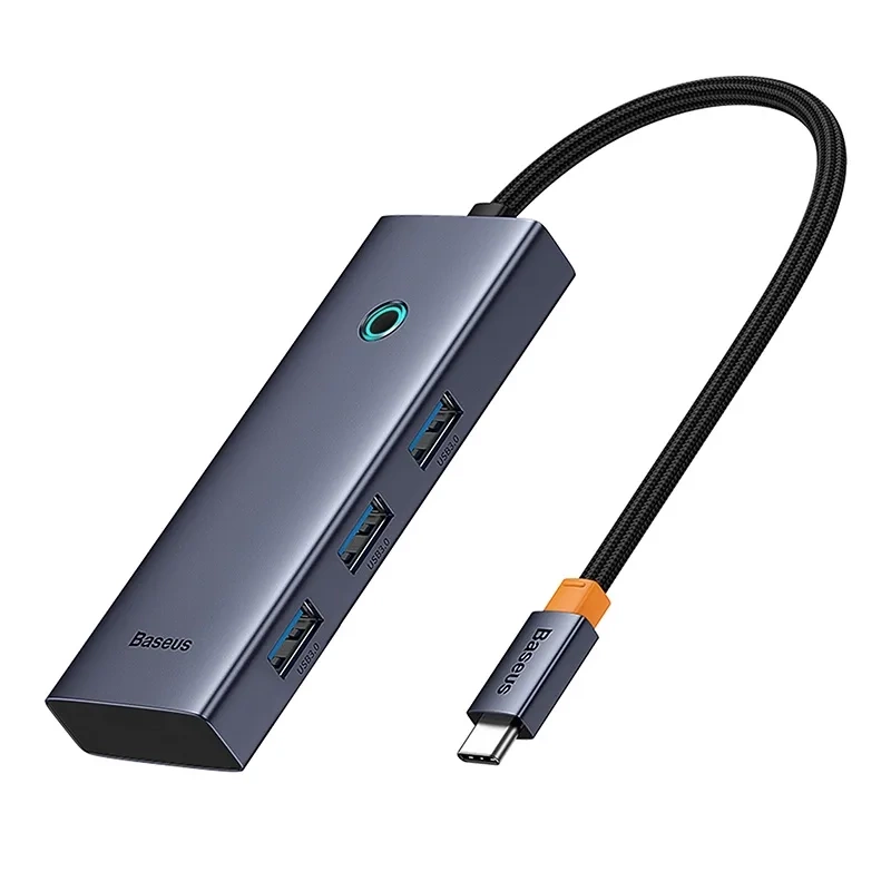 Baseus UltraJoy 5-Port USB-C Hub (HDMI, 3xUSB 3.0, PD), Grey