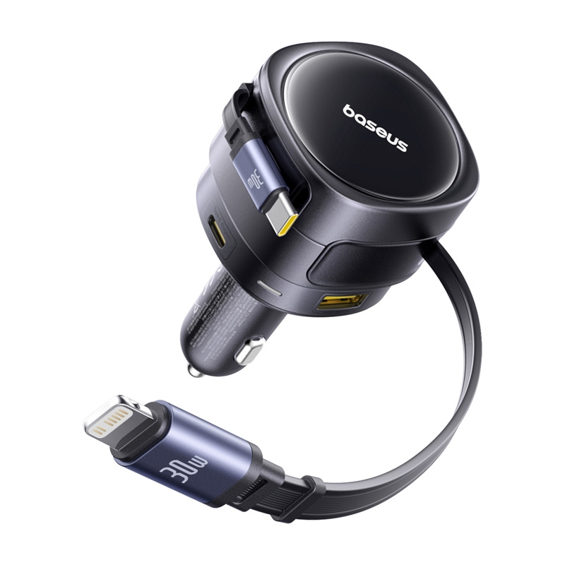 Baseus Enjoyment Max 90W Car Charger with Retractable Cables (0)