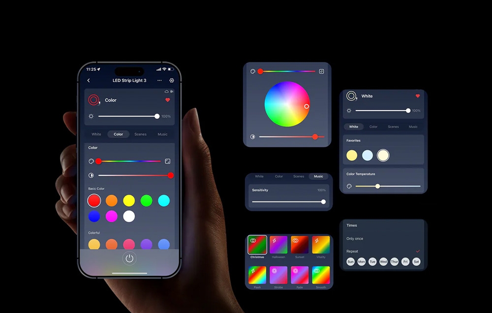 Smart LED Strip SwitchBot Light 3 RGB+CW+WW 5m (2)