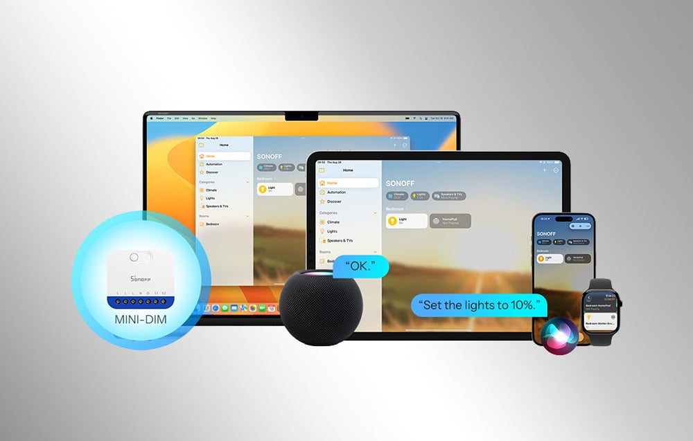 Smart WiFi Dimmer Sonoff MINI-DIM Matter 400W (3)