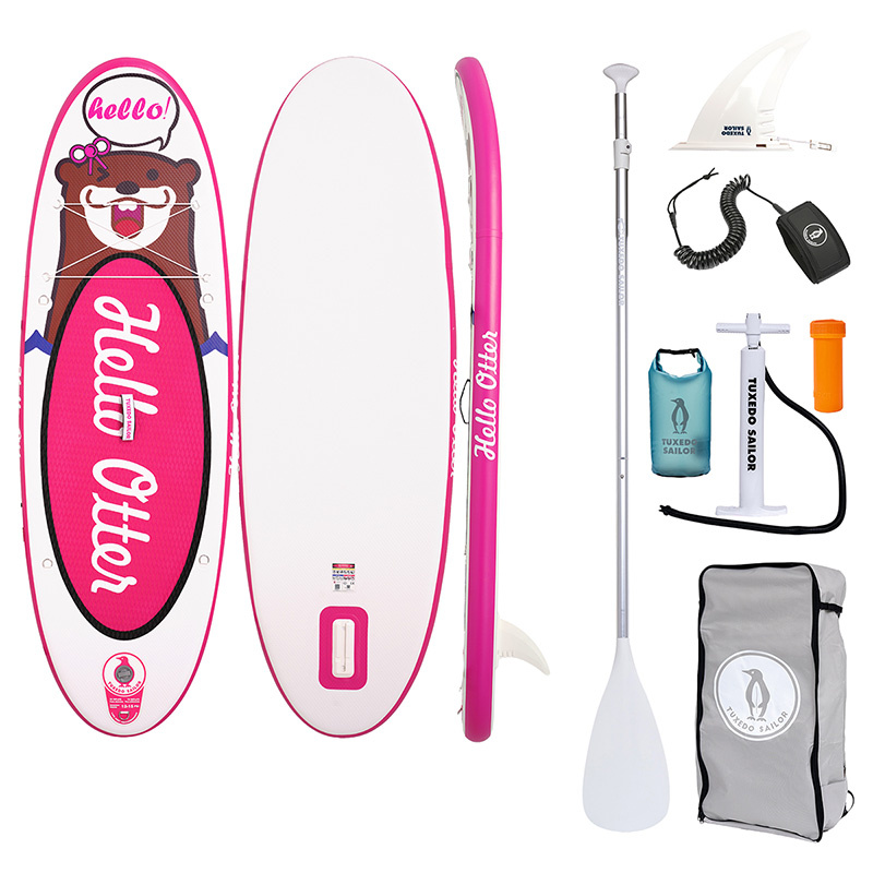 Kids Inflatable SUP Board FunWater Tuxedo Sailor 240cm Pink