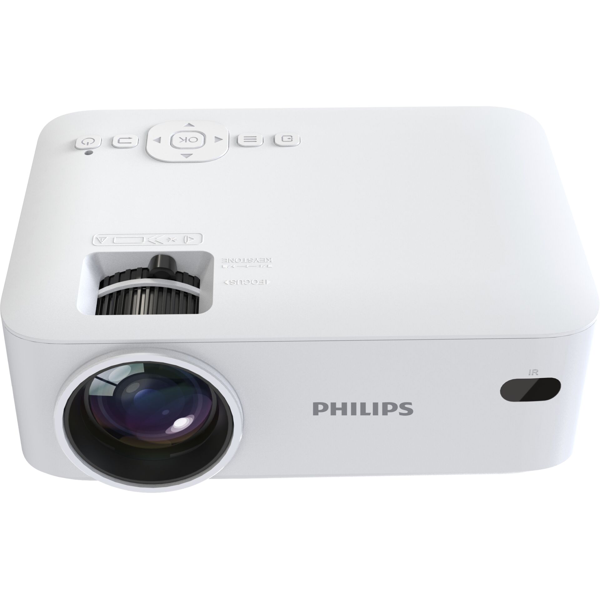 Philips N-100 480p Mini Projector, White