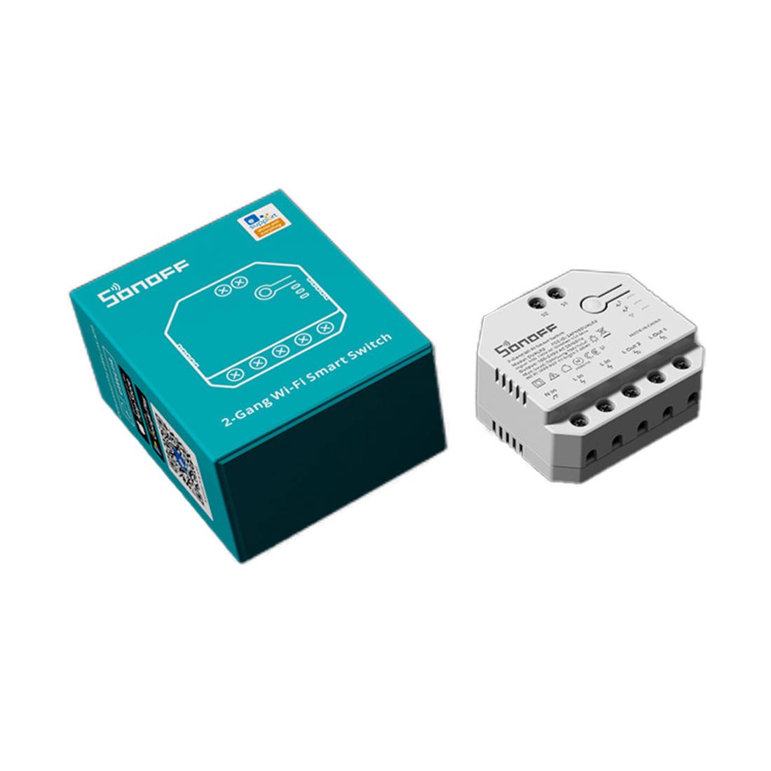Умный 2-канальный Wi-Fi переключатель Sonoff Dual R3 с измерением мощности
