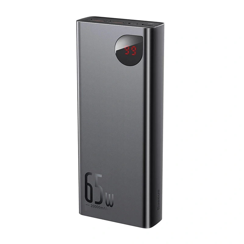 Baseus Adaman Metal Powerbank 20000mAh PD QC 3.0 65W 2xUSB + USB-C + micro USB (Black)