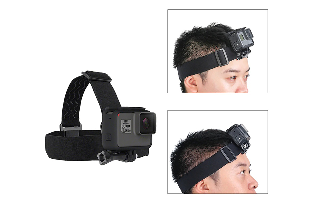 Telesin Head Strap Mount for Action Cameras (GP-HMS-T04), Black